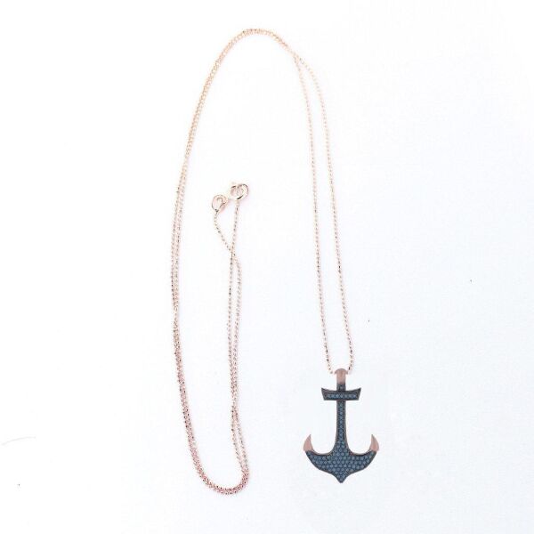 Uzun zincirli Deniz çapası kolye SGTL3693