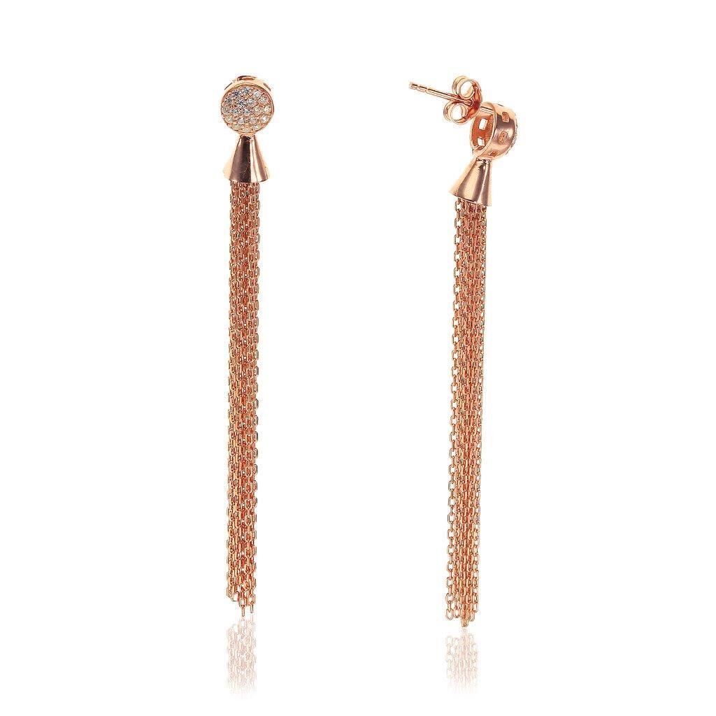 Zirkon taşlı püsküllü küpe SGTL6128