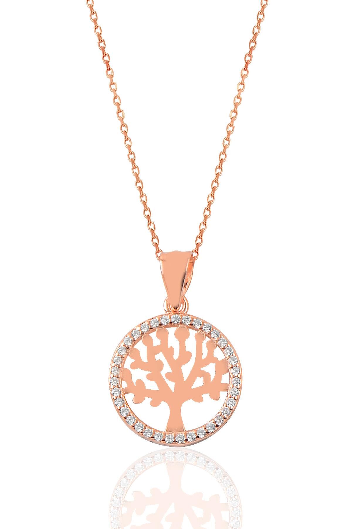 Gümüş hayat ağacı modeli kolye SGTL9247