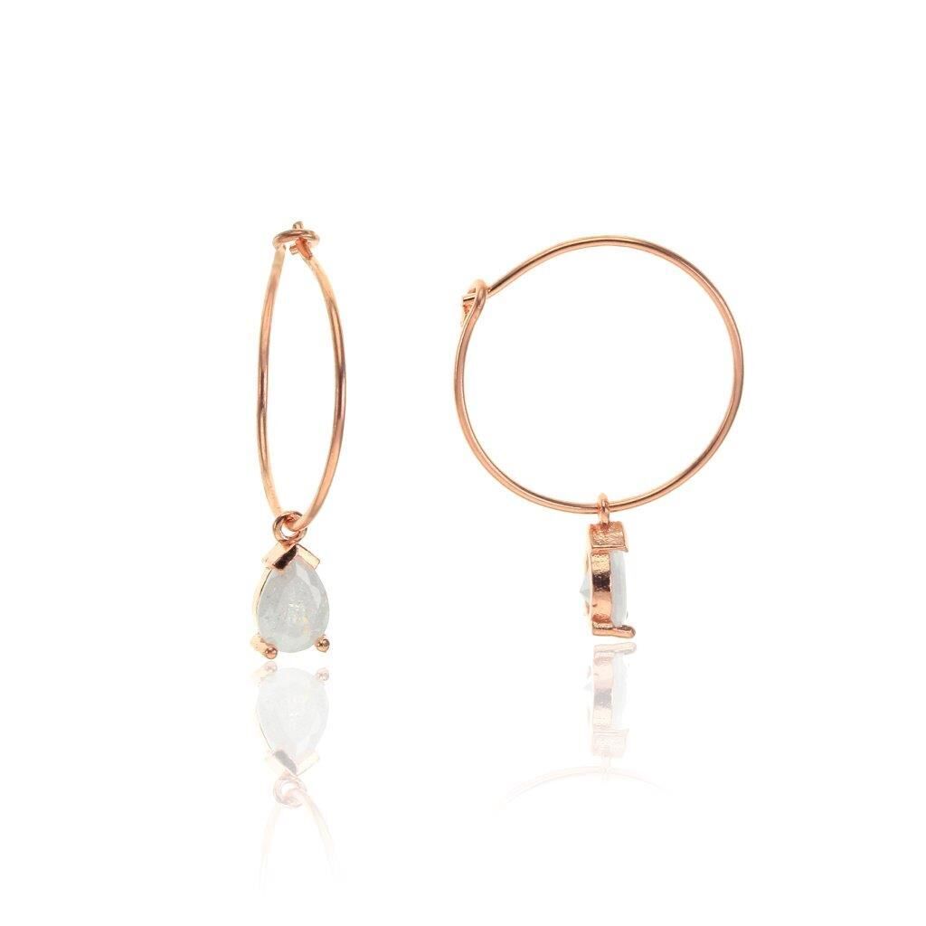 Kristalize taşlı halka Küpe SGTL6130