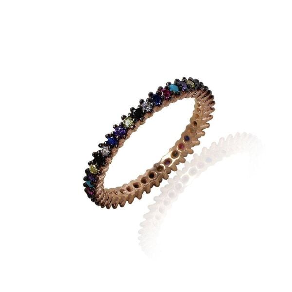 renkli taşlı tek sıralı tamtur SGTL4196