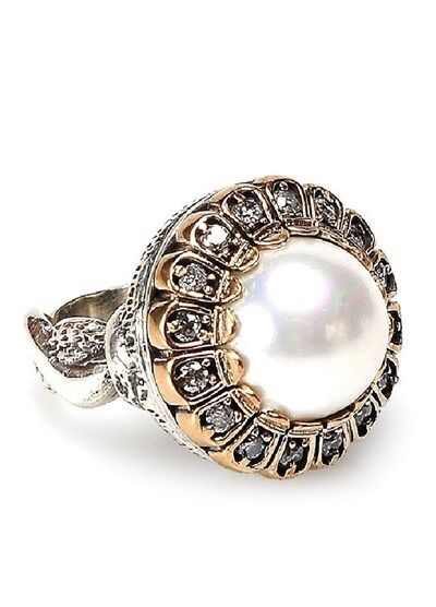 İNCİLİ OTANTİK YÜZÜK yüzük8537