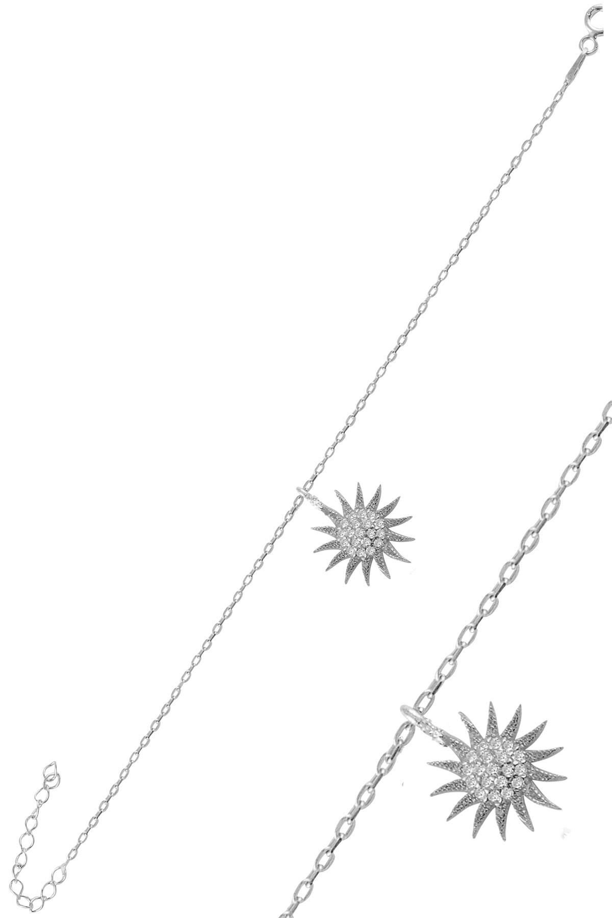 Gümüş rodyumlu zirkon taşlı güneş bileklik SGTL10893RODAJ