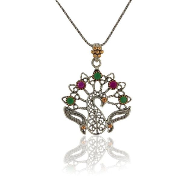 tavuz kuşu otantik telkari kolye SGTL4845