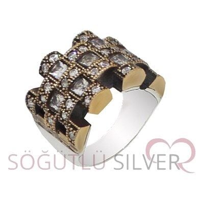 zirkon taşlı otantik yüzük yuzuk8089