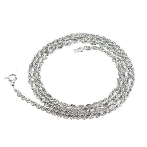 Gümüş halat zincir SGTL10481 Gümüş - 55 cm