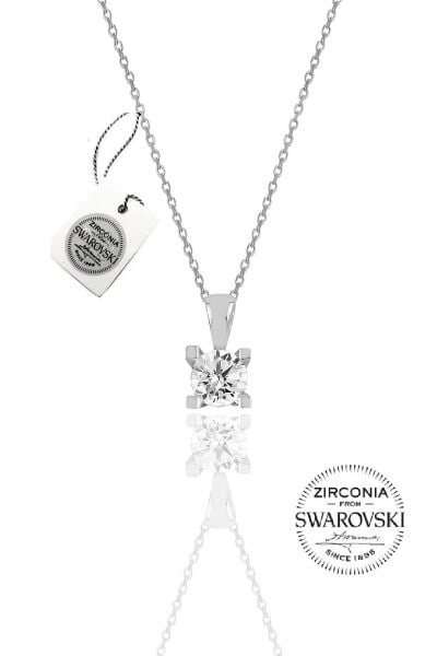 Gümüş Swarovski tek taş modeli üçlü set SGTL20502