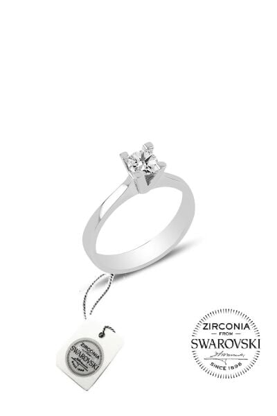 Gümüş Swarovski tek taş modeli üçlü set SGTL20502