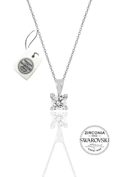 Gümüş Swarovski tek taş modeli üçlü set SGTL20502