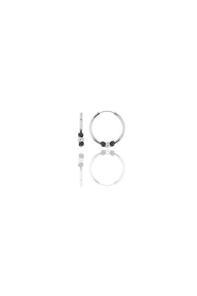 Gümüş 12 mm mini  toplu halka küpe SGTL11290RODAJ