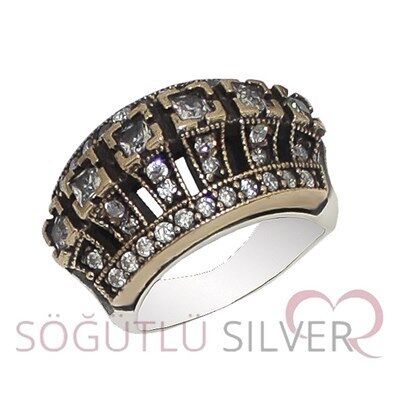 zirkon taşlı otantik yüzük yuzuk8086