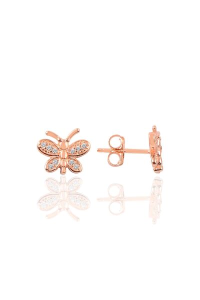 Gümüş  rose kelebek modeli ikili set SGTL9084