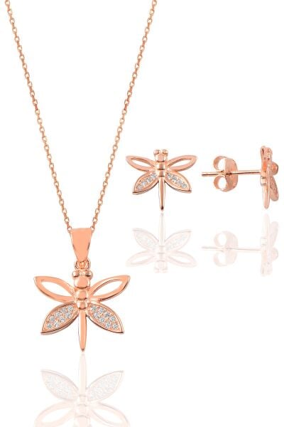 Gümüş rose yusufçuk modeli ikili set SGTL9086