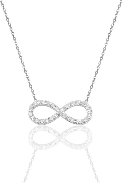 Gümüş sonsuzluk kolye SGTL10048RODAJ