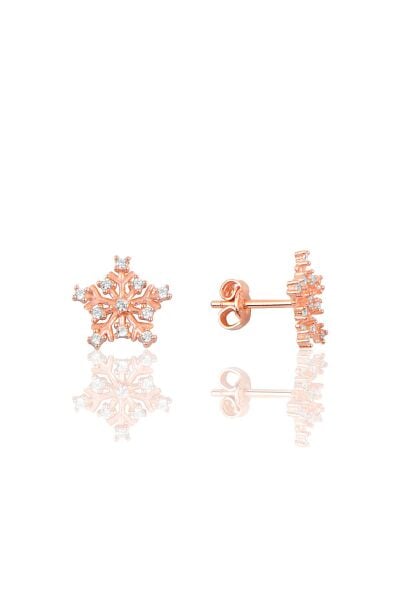 Gümüş kartanesi küpe SGTL10049ROSE