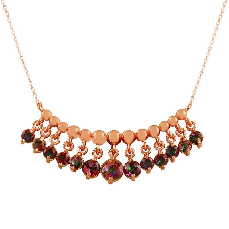 Mistik Topaz taşlı shakira kolye SGTL7413