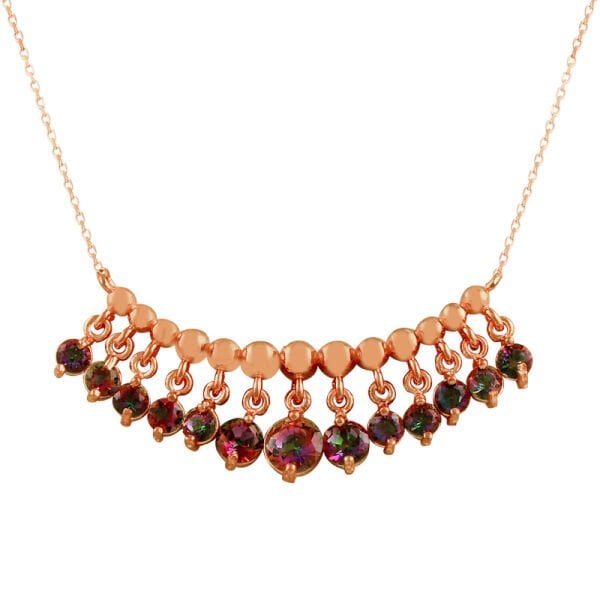 Mistik Topaz taşlı shakira kolye SGTL7413