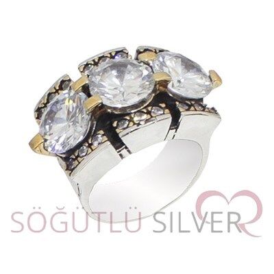 zirkon taşlı otantik yüzük yuzuk8069