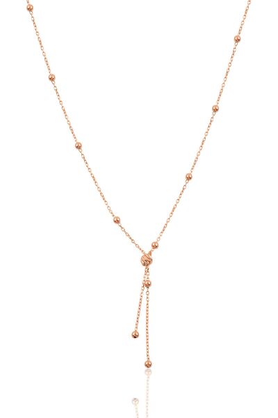 Gümüş rose italyan toplu tasarım kolye SGTL11334ROSE