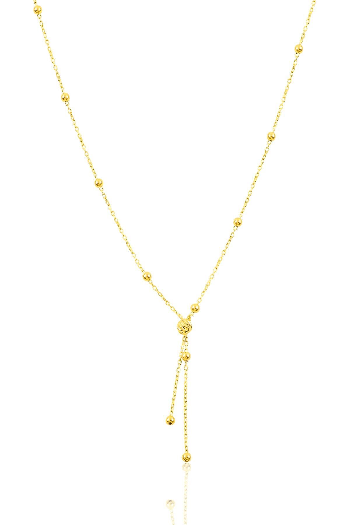 Gümüş altın yaldızlı italyan toplu tasarım kolye SGTL11334GOLD