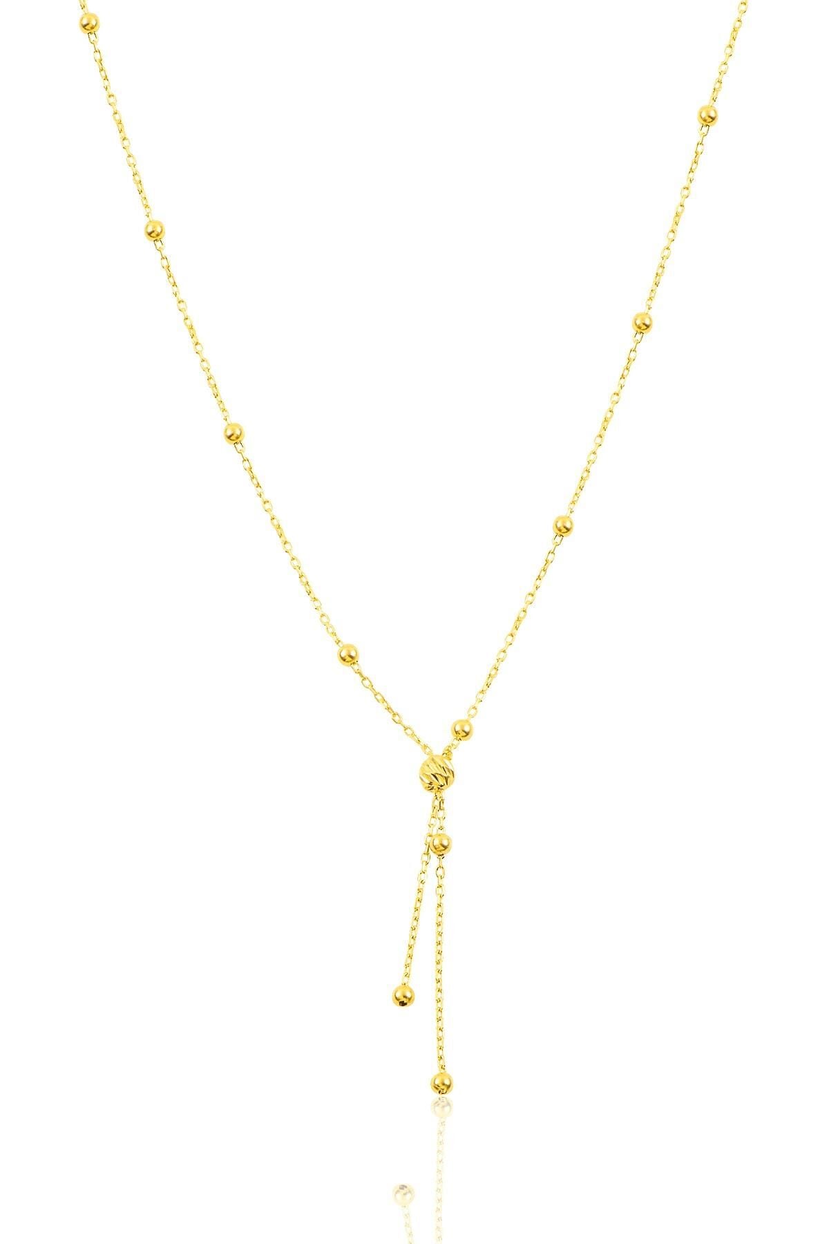 Gümüş altın yaldızlı italyan toplu tasarım kolye SGTL11334GOLD