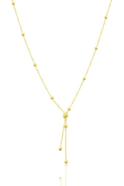 Gümüş altın yaldızlı italyan toplu tasarım kolye SGTL11334GOLD