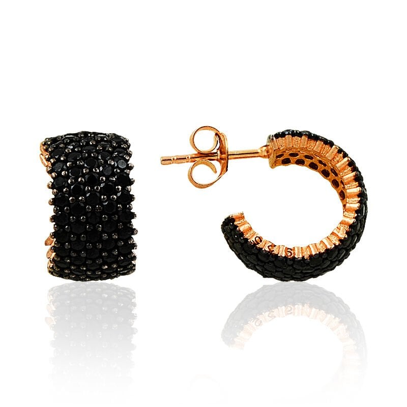 beş sıralı onix taşlı tamtur küpe SGTL1796