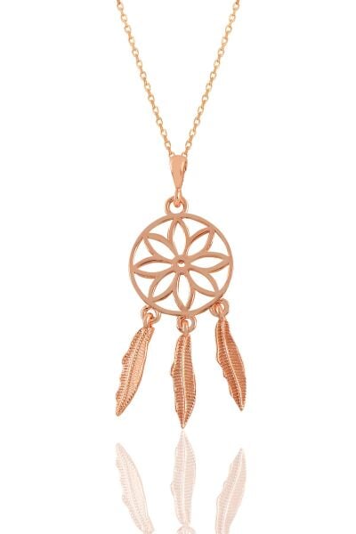 Gümüş rose düş kapanı kolye SGTL11331ROSE