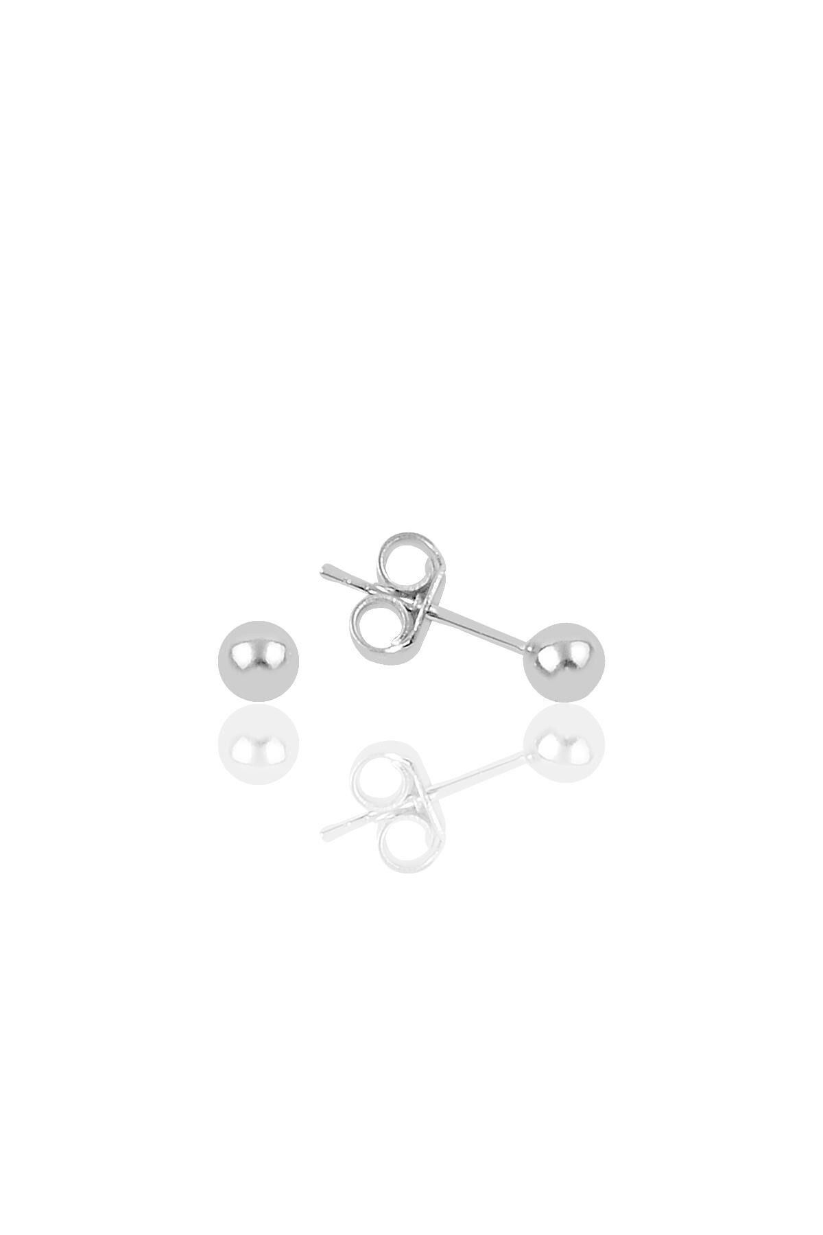 Gümüş 4 mm gümüş top küpe SGTL11478RODAJ
