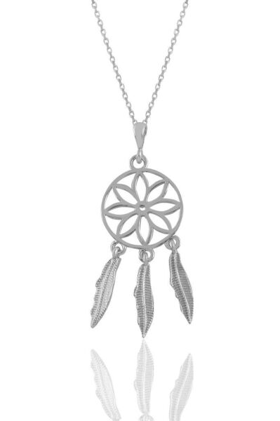 Gümüş beyaz altın rodyumlu düş kapanı kolye SGTL11331RODAJ