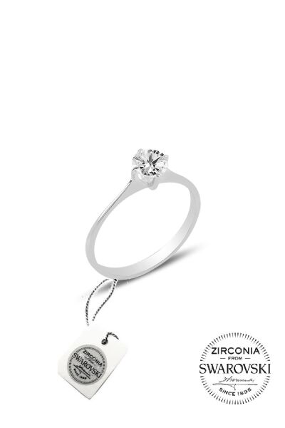 Gümüş Swarovski tek taş modeli üçlü set SGTL20507