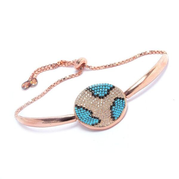 turkuaz taşlı asansörlü bileklik SGTL4229