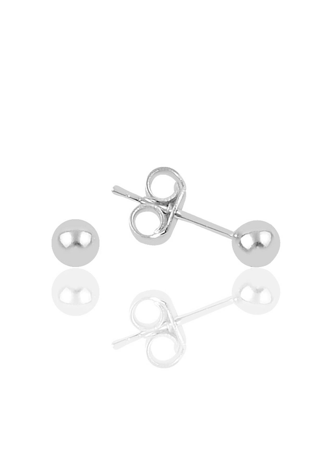 Gümüş 5 mm gümüş top küpe SGTL11477RODAJ