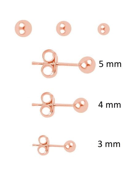 Gümüş rose 3 boy top kombin küpeler SGTL11476ROSE