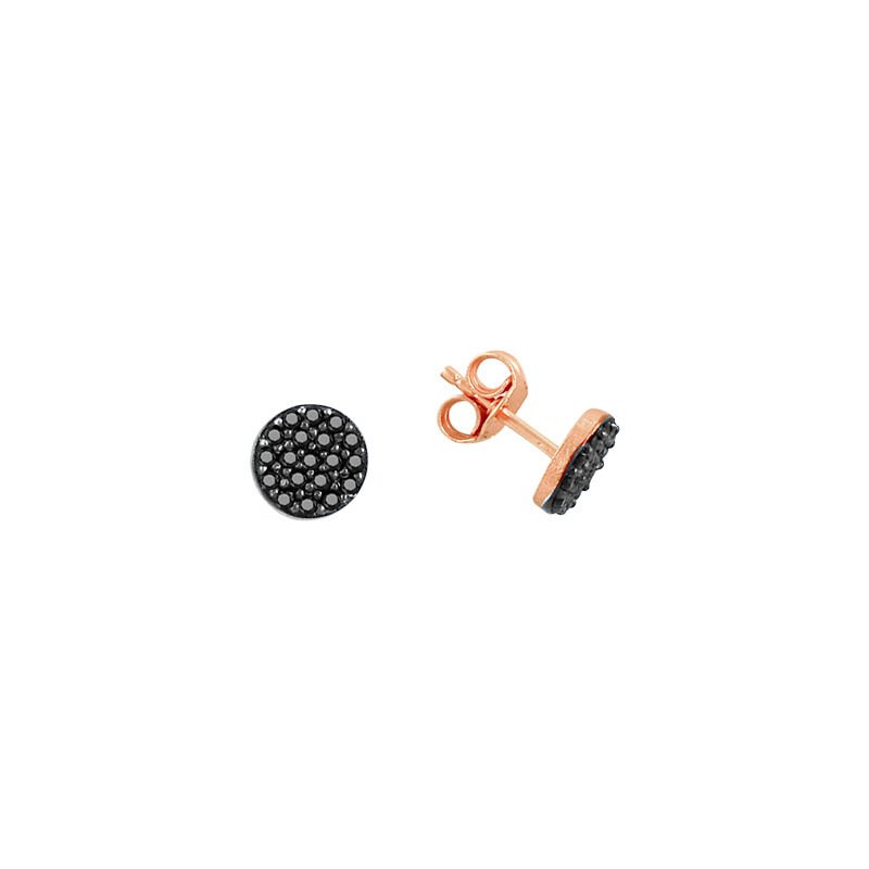 Mini onix taşlı yuvarlak küpe SGTL7430
