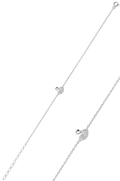 Gümüş rodyumlu kuğu modeli bileklik  SGTL10159KUGU