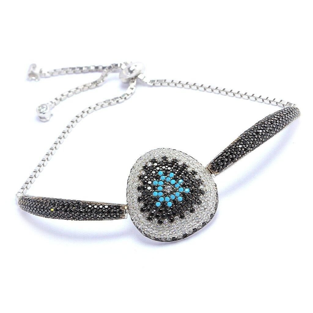 turkuaz ve onix taşlı asansörlü bileklik SGTL4240