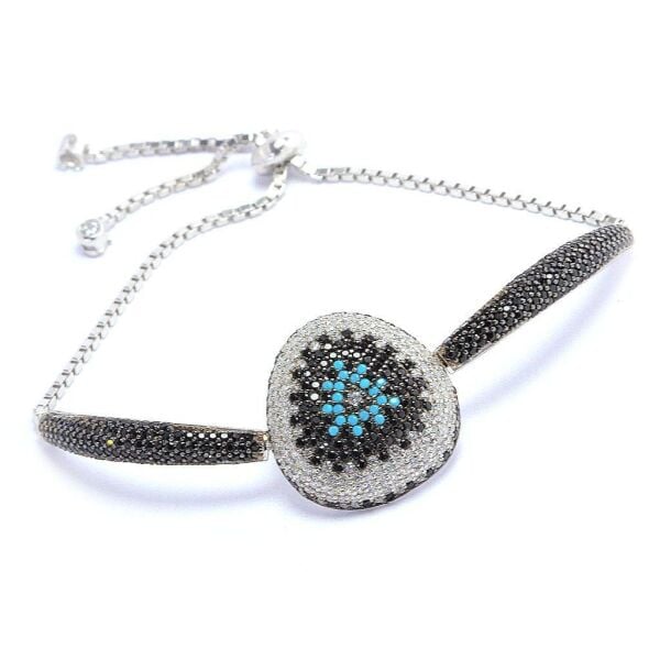 turkuaz ve onix taşlı asansörlü bileklik SGTL4240