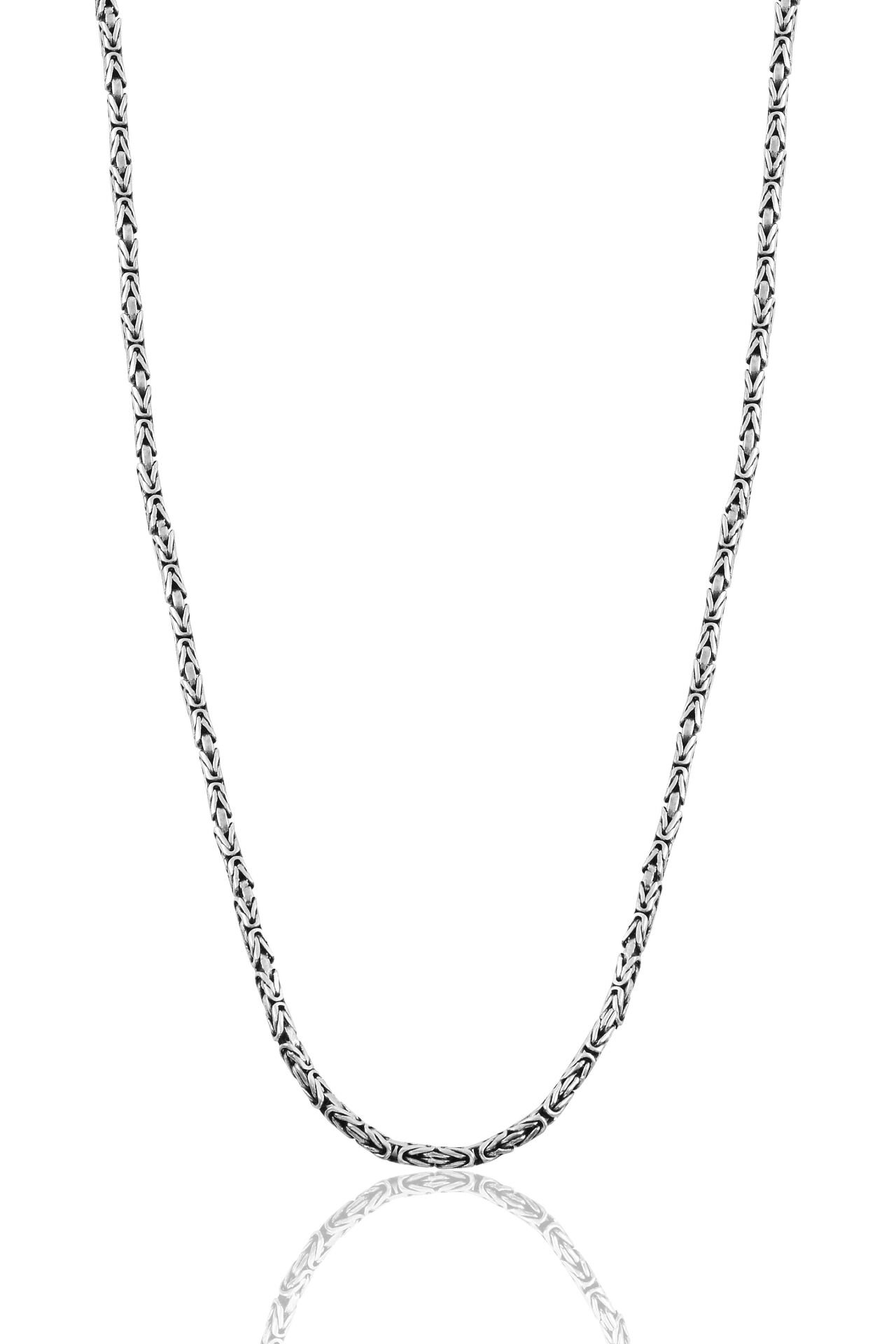Gümüş  55 cm erkek kral zincir kolye SGTL11323KOLYE