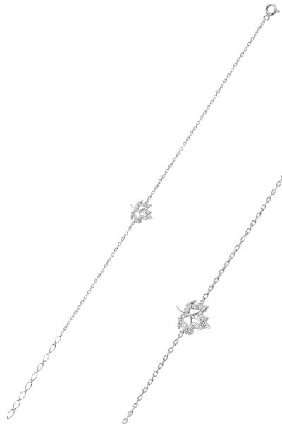 Gümüş rodyumlu yaprak bileklik SGTL10159YPR