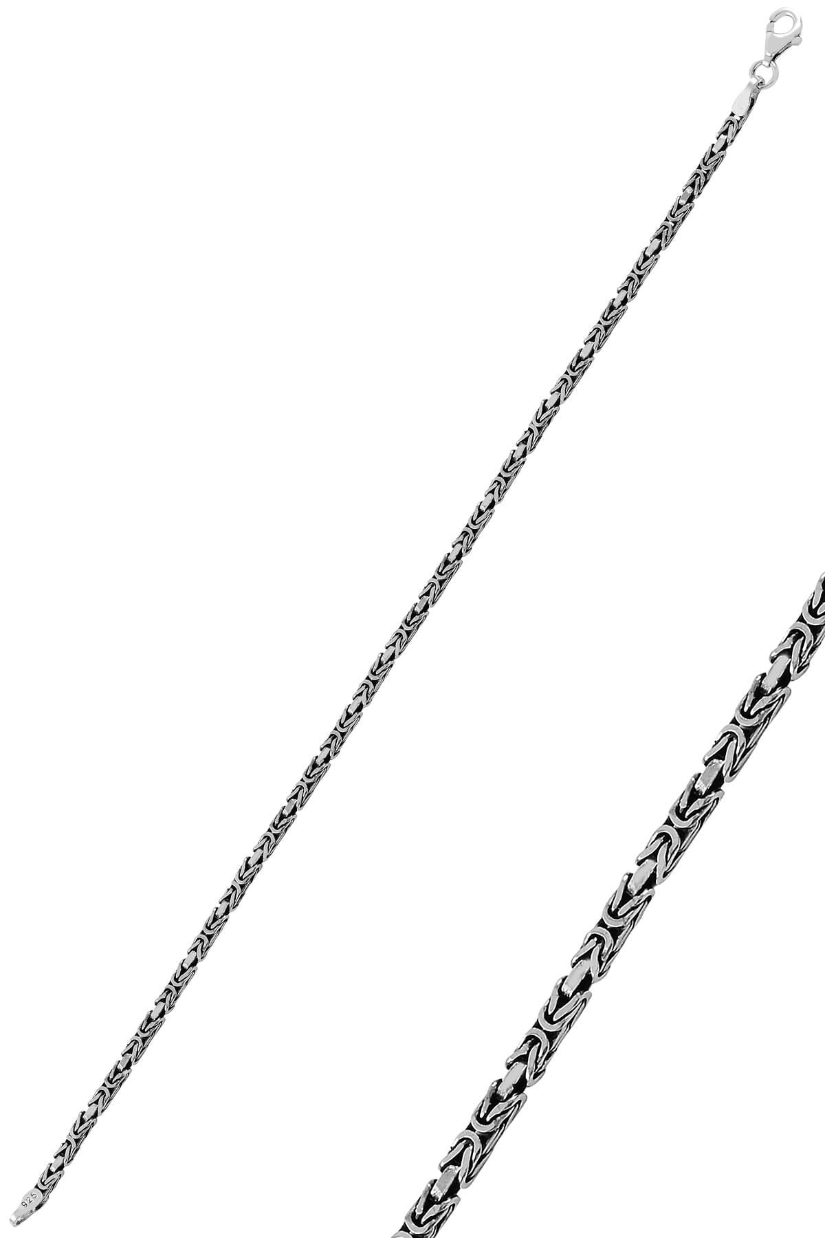 Gümüş kare model erkek kral zincir bileklik SGTL11322BİLEKLİK