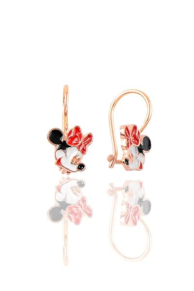 Gümüş rose mineli çocuk küpesi SGTL11801ROSE