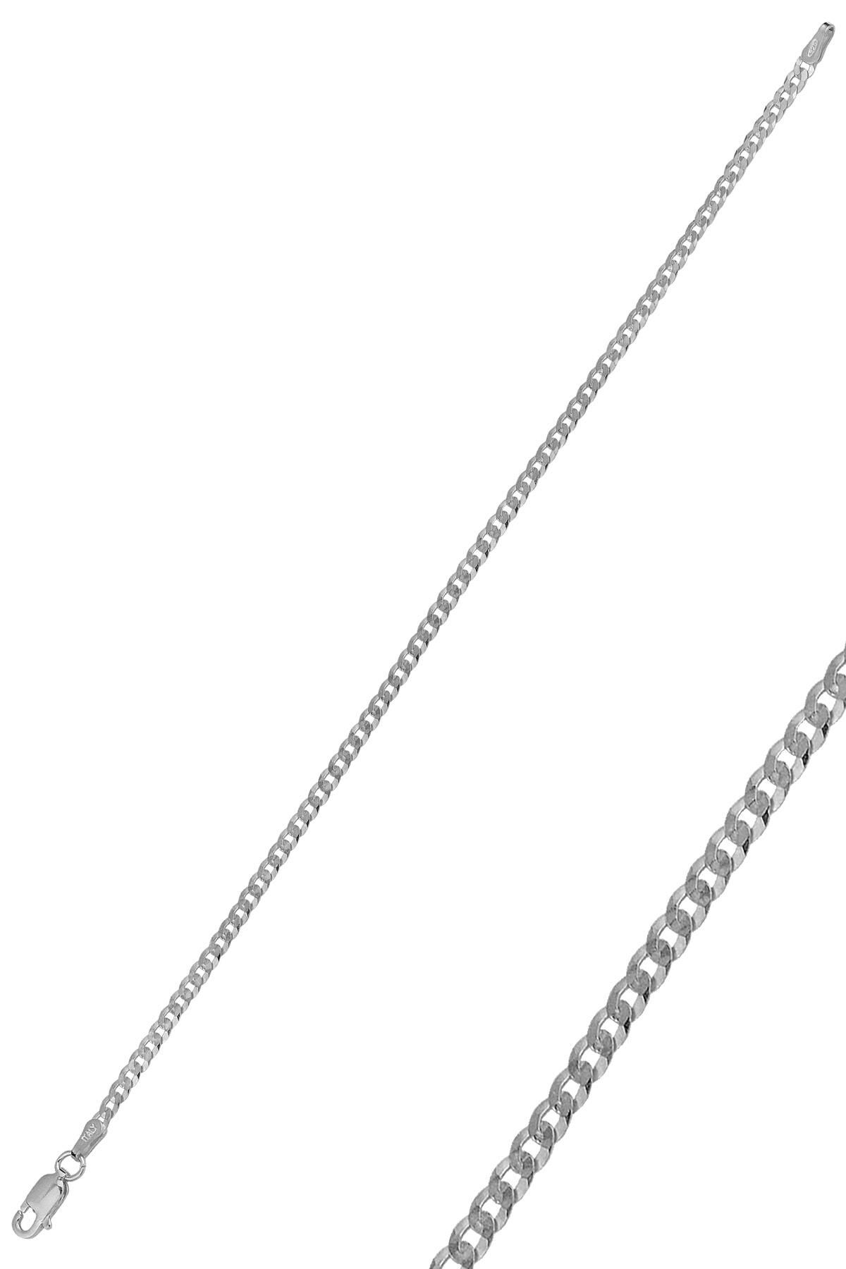 Gümüş  italyan gurmet zincir bileklik SGTL11625RODAJ