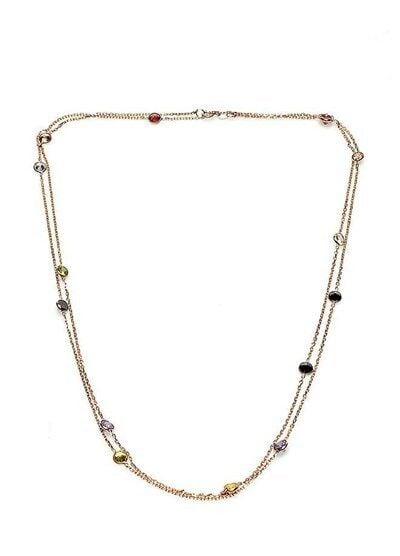 ROSE RENKLİ TAŞLI KOLYE kolye5421