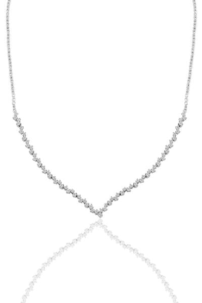 Gümüş beyaz altın rodyumlu pırlanta modeli zirkon taşlı su yolu gümüş takım. SGTL11339