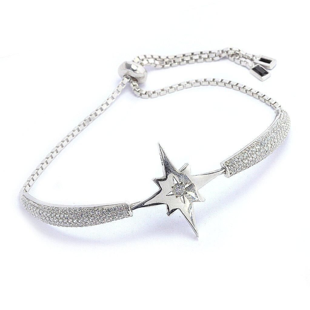 kutup yıldızı zirkon taşlı asansörlü bileklik SGTL4261