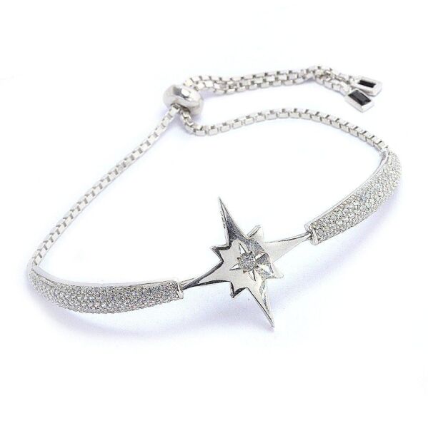 kutup yıldızı zirkon taşlı asansörlü bileklik SGTL4261