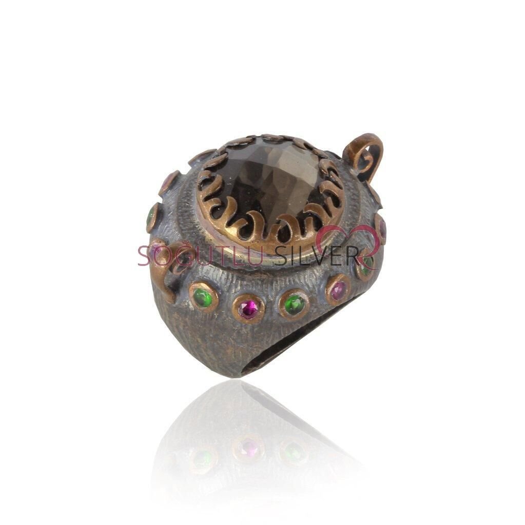 Kuvars taşlı özel tasarım anfora yüzük SGTL4910