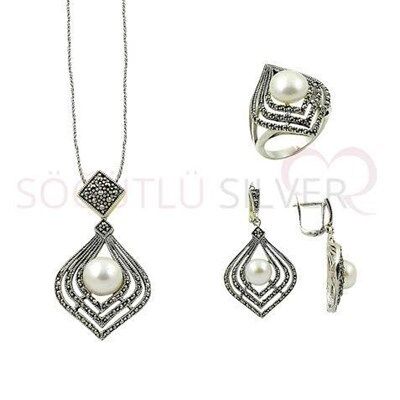 İNCİLİ MARKAZİT ÜÇLÜ SET set8583