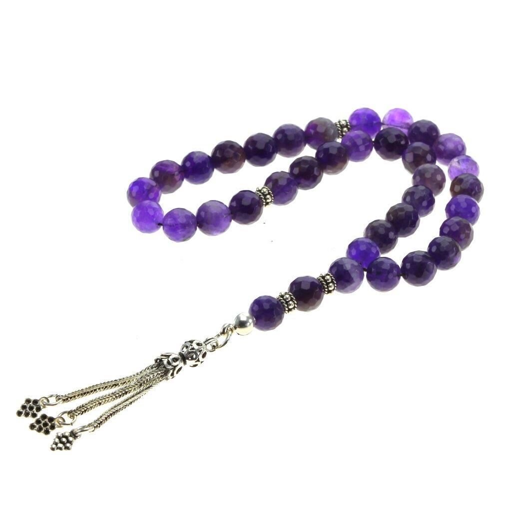 Kesme Ametis Taşlı Tesbih SGTL6209